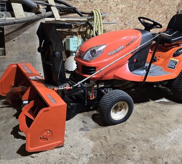 For Sale By Tender - 2005 GR 2100 Kubota Tractor, Mower & Snowblower (Hamlet of Riceton)