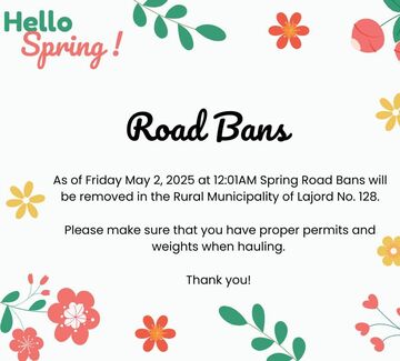 Removal Spring Road Bans 2025